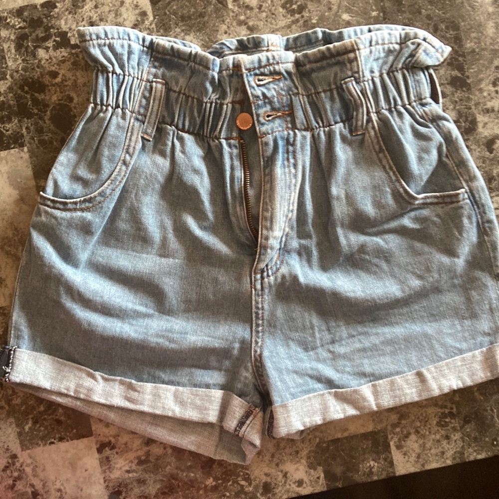 Paper Bag Denim Shorts like new
